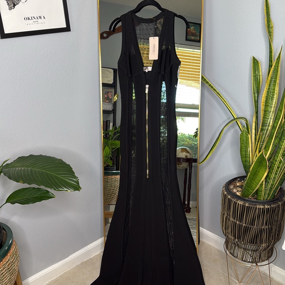 House of CB ‘Margaux’ bandage and mesh maxi dress NWOT - Picture 6 of 9